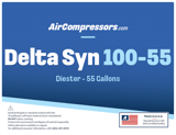 Thumbnail of Delta Syn 100 55 gallons Diester air compressor oil product label